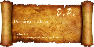 Demény Petra névjegykártya