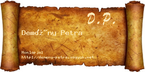 Demény Petra névjegykártya